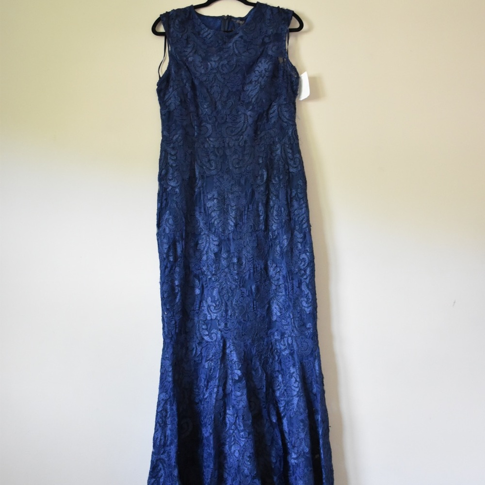 Marina Lace navy blue dress